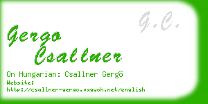 gergo csallner business card