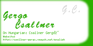 gergo csallner business card